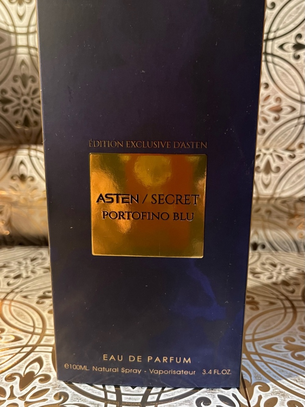 ASTEN / SECRET Portofino Blu Eau de Parfum - Navy Blue & Gold Box